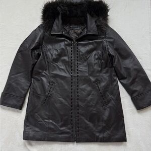 Dark Brown Genuine Leather Coat